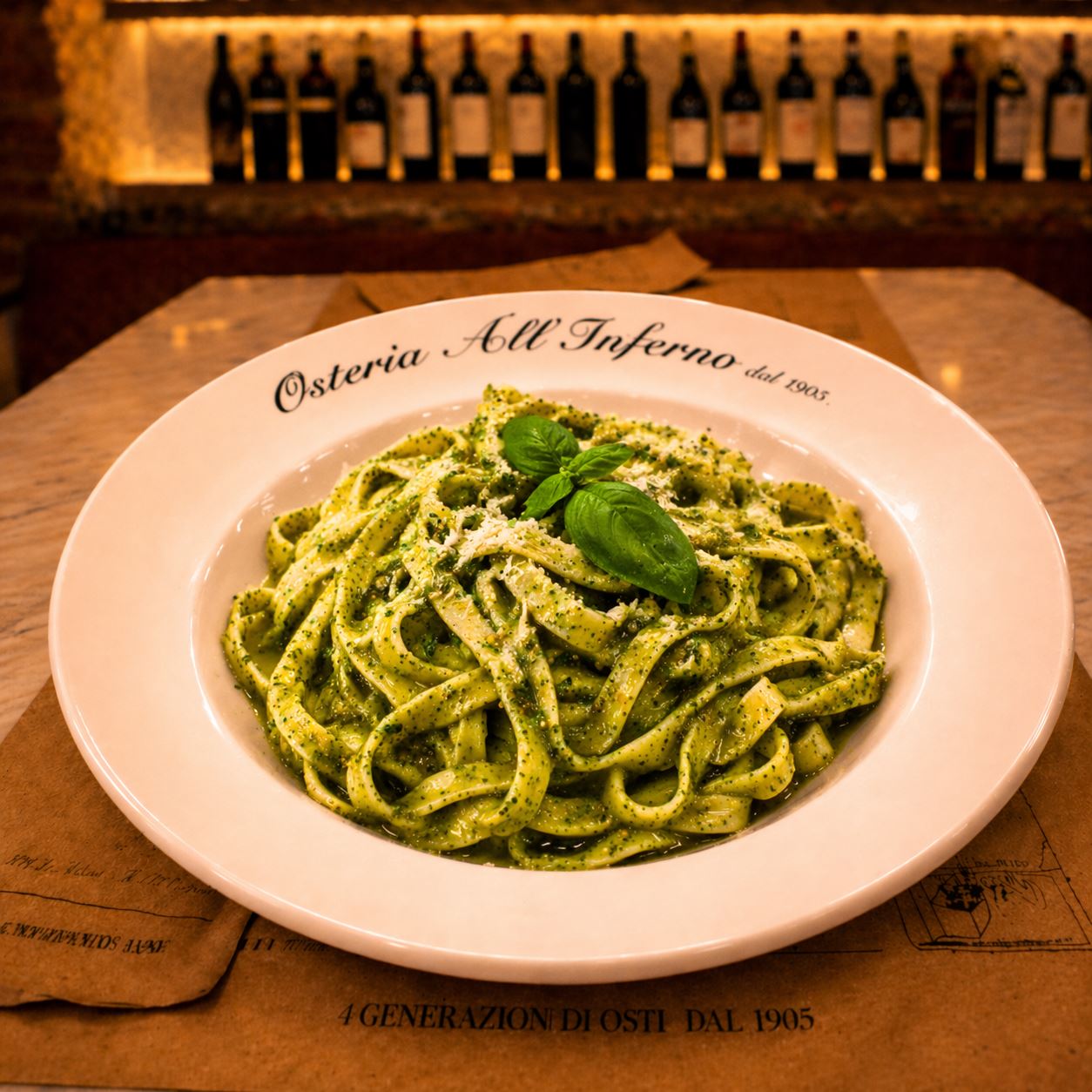 TAGLIATELLE AL PESTO FATTO IN CASA  