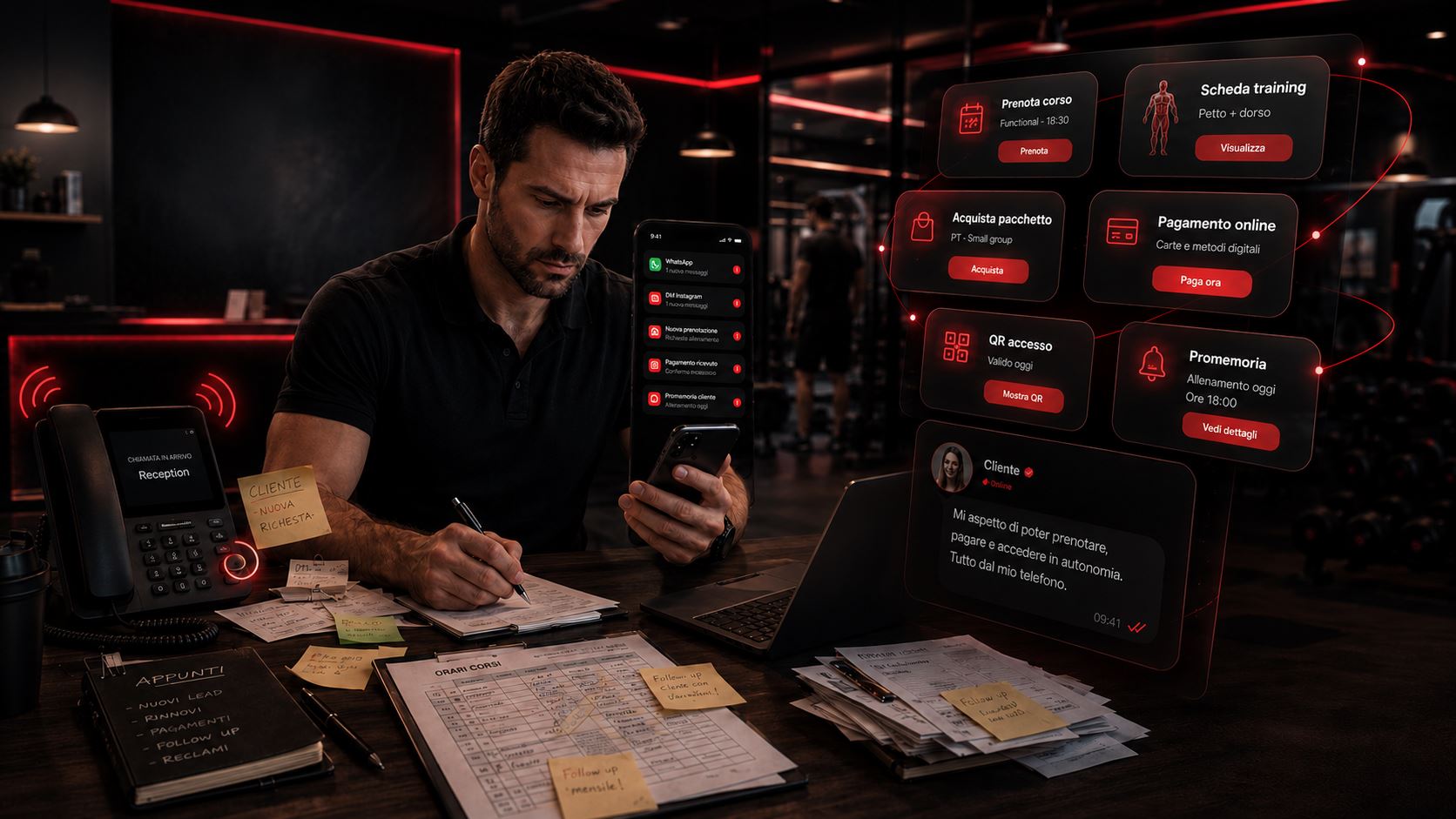 Gestione manuale della palestra e aspettative digitali dei clienti K-Fit